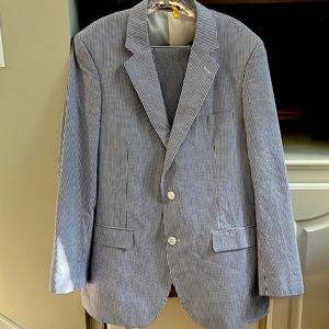 Pinstripe Allen Flusser Summer Suit 💙